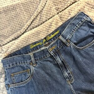 Tommy Bahama Classic Fit Mens Jeans 38x32 Blue Denim Cotton‎ Tencel Pants